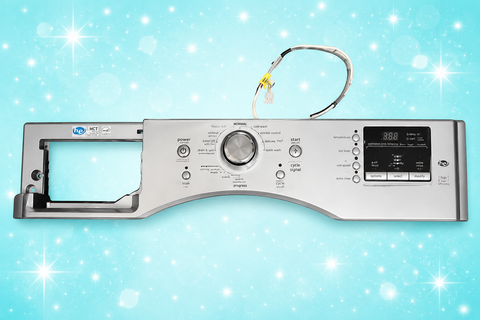 Used OEM Whirlpool WPW10360638 Washer Console with Electronic Control Board Attached – Tested – Soap Drawer Not Included