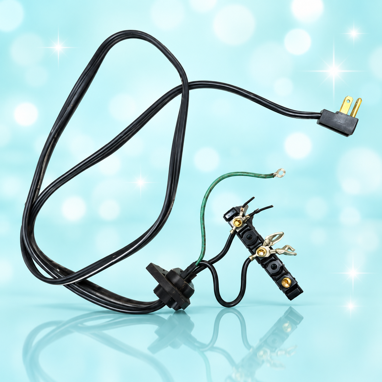 Used 120V power cord, part number 9781055, removed from a KitchenAid range, model YKGST307FW1.