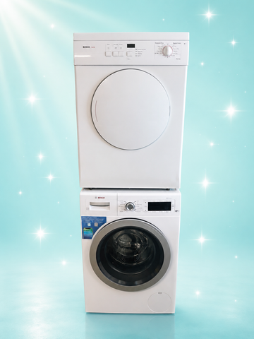 Bosch Axxis 24" Apartment Size Stackable Washer & Dryer Set – Compact Front Load Laundry Pair - USED APPLIANCE