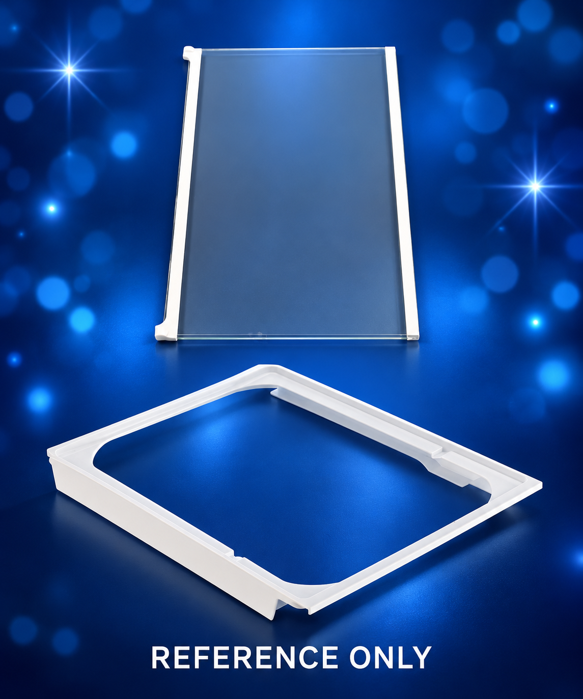 Frigidaire glass shelf 5304534024 and deli drawer carriage 5304522177 sold together – REFERENCE ONLY