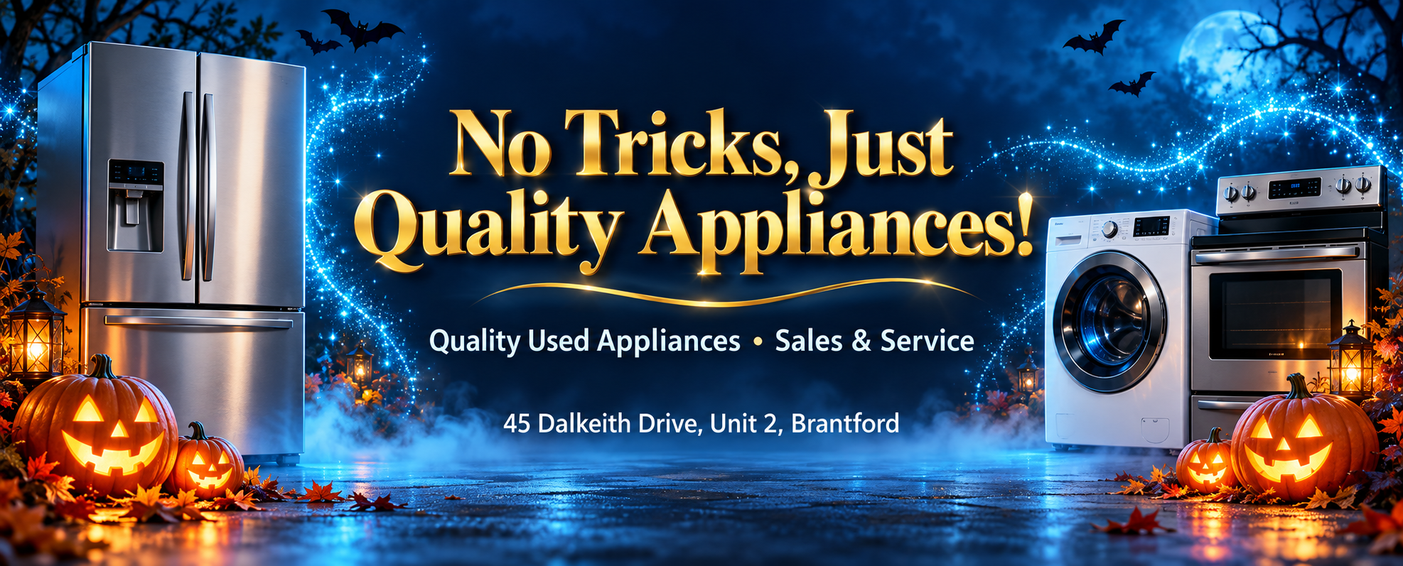 No Tricks, Just Quality Appliances — Sales and Service — 45 Dalkeith Drive, Unit 2, Brantford
