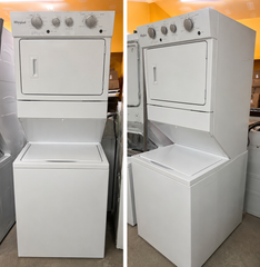 New Used Once Whirlpool 27" Stacked Laundry Center – Washer & Electric Dryer – Tested - Store