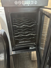 Black Glass Door Wine Cooler / Wine Refrigerator with Digital Temperature Control – Used