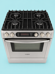Bosch Gas Range with Glass Top – Stainless Steel – Premium Cooking Performance
