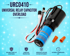 URCO410 Universal Refrigerator 3 'N 1 Relay, Overload & Start Capacitor Combo