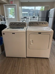SOLD!  Used Maytag Top Load Washer & Electric Dryer Set – White – Fully Tested