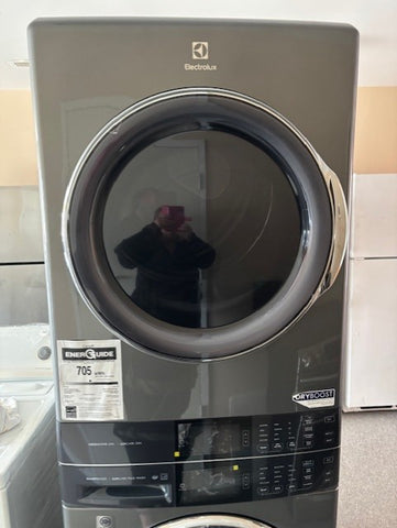 Electrolux LuxCare Luxury Washer & Dryer Stack Laundry Center – New Condition – Titanium Finish