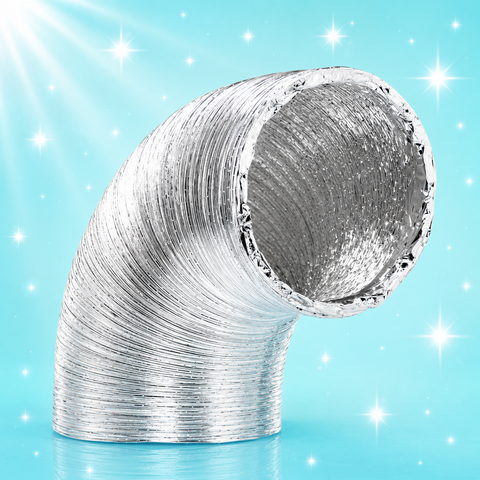 4-Foot Flexible Aluminum Dryer Vent Exhaust Duct – Universal 4" Dryer Vent Hose NEW