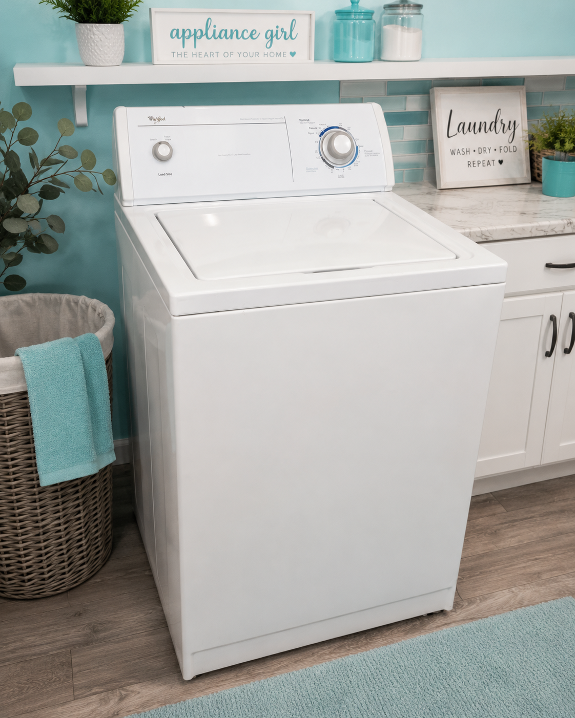 Used Whirlpool 24" Apartment Size Top Load Washer – White – Fully Tested - Store