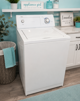 Used Whirlpool 24" Apartment Size Top Load Washer – White – Fully Tested - Store