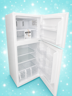 Brand New Frigidaire 24" Apartment Size White Refrigerator – Top Freezer – Energy Efficient