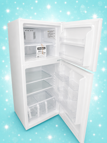 Brand New Frigidaire 24" Apartment Size White Refrigerator – Top Freezer – Energy Efficient