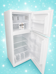 Brand New Frigidaire 24" Apartment Size White Refrigerator – Top Freezer – Energy Efficient