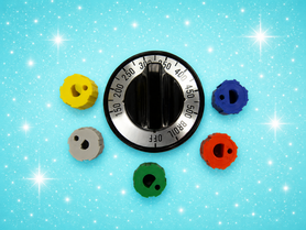 RK101 Universal Range Oven Temperature Control Knob Kit – Black Replacement Knob