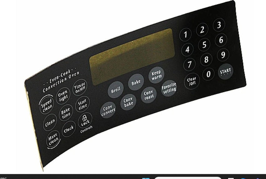 Electrolux Frigidaire Stove Range Oven Control Overlay  Part Number  316419700