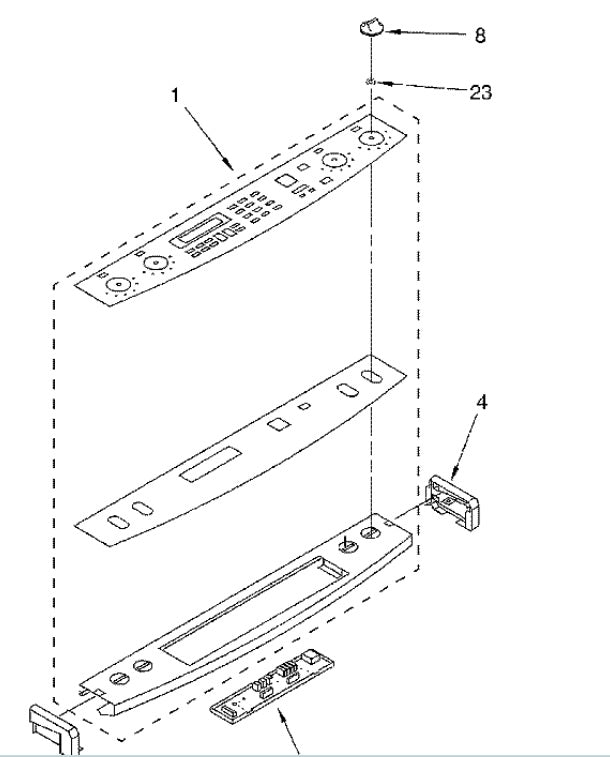 Kitchenaid KGRT507GWH0 OEM Main Electronic Control Board p/n 3191106  USED