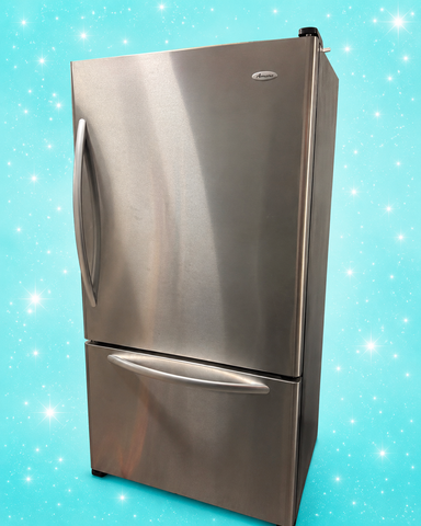 SOLD!   Amana 36" Stainless Steel Bottom Freezer Refrigerator – Excellent Condition