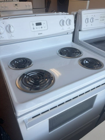 Kenmore White 30" Electric Coil Top Range – Self-Cleaning Oven – Large Burner – Clean & Reliable USED APPLIANCE