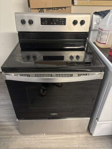 sold!    Used Whirlpool 30" Stainless Steel Glass Top Electric Range – Fully Tested