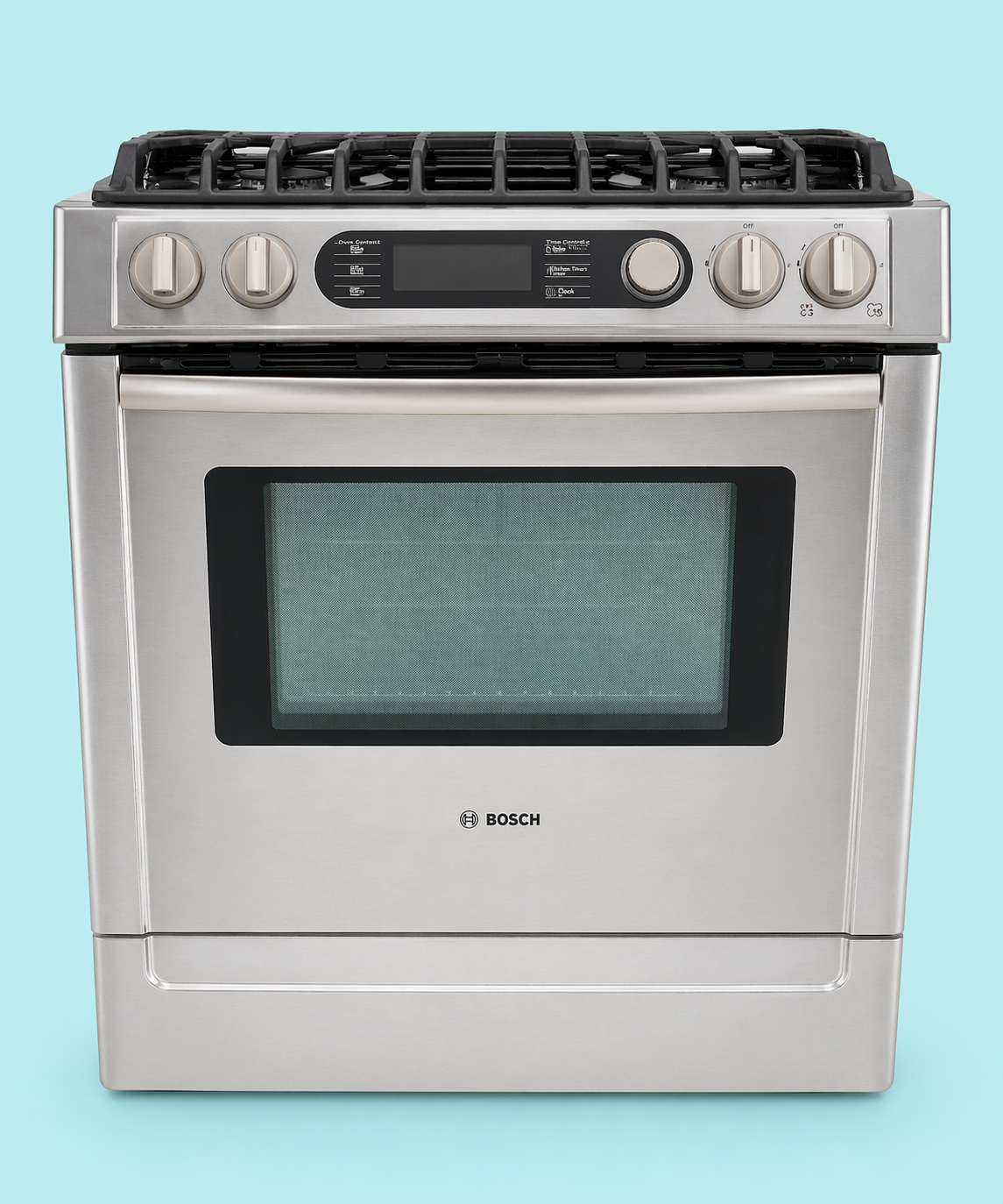 Bosch Gas Range with Glass Top – Stainless Steel – Premium Cooking Performance