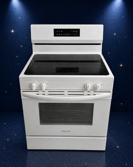 SOLD!   Used Frigidaire 30" White Electric Range with Ceramic Glass Cooktop – Fully Tested