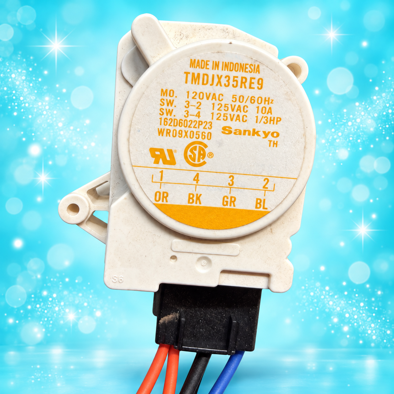 GE Sankyo fridge defrost timer WR09X0560 / WR9X560 – used – AG-638