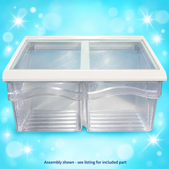 GE crisper assembly shown for context - cover only in this listing