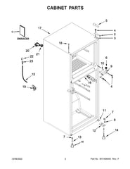 Whirlpool W11191773 HINGE-TOP DOOR, CENTER W11173998, BOTTOM W11580021 – Used OEM Part - 24 inch Fridge