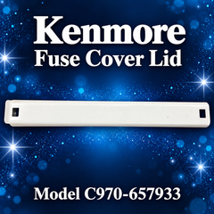 Kenmore C970-657933 white fuse cover lid, 28 inches long