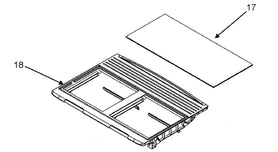 Used OEM Whirlpool 63001375 Refrigerator Crisper Shelf with Glass Insert 63001376 – Tested