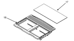Used OEM Whirlpool 63001375 Refrigerator Crisper Shelf with Glass Insert 63001376 – Tested