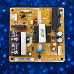 Used Samsung DA92-00486A stove power supply board on navy sparkle background