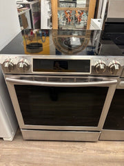 Samsung Slide in Style Stainless Steel Stove 30 inches Glass Top