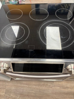 Samsung Slide in Style Stainless Steel Stove 30 inches Glass Top