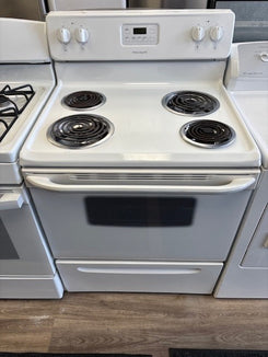 SOLD!   White Frigidaire Stove Coil Top 30 inches wide