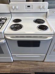 SOLD!   White Frigidaire Stove Coil Top 30 inches wide